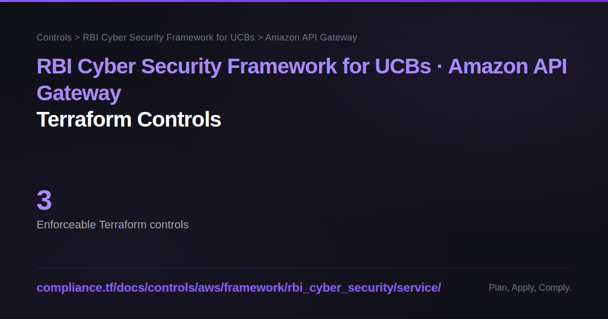Api Rabia Plr RBI Cyber Security Framework for UCBs — Amazon API Gateway Controls ...