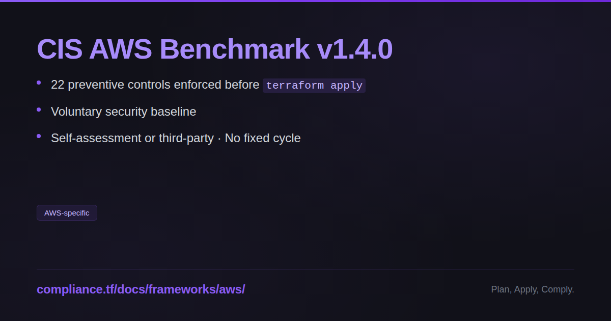 CIS AWS Benchmark v1.4.0 - Compliance-Ready Terraform Modules